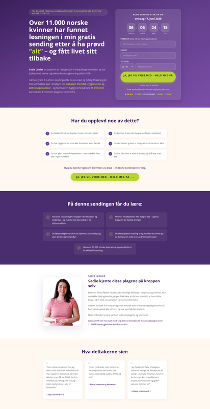 The membership sales page